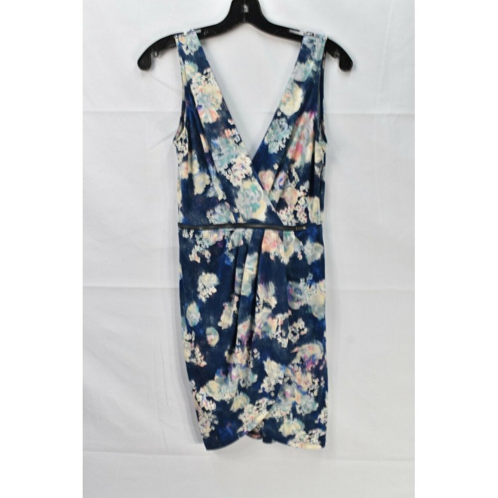 BCBGeneration Floral Sleeveless Mini Dress - Blue and White